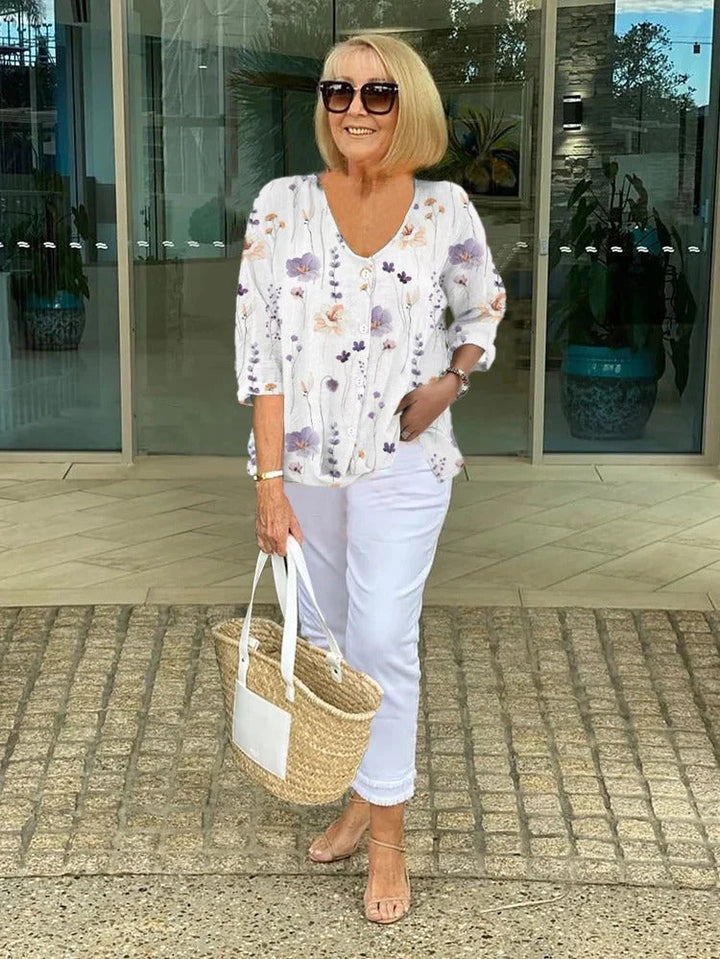 Gustawa – Zwiewna bluzka w kwiaty