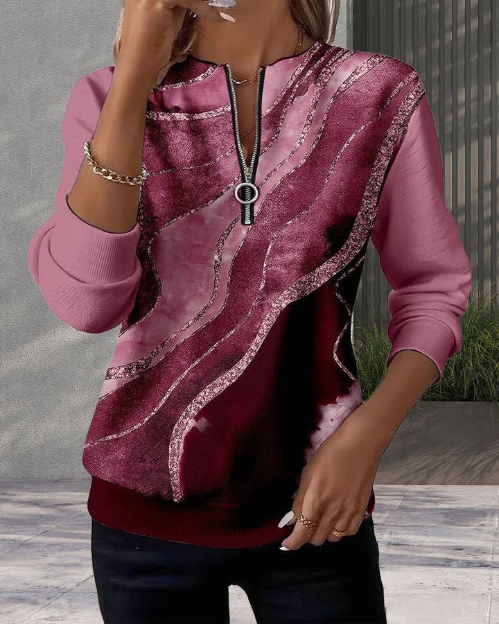 Zéphyrine - Vintage bluza z zamkiem