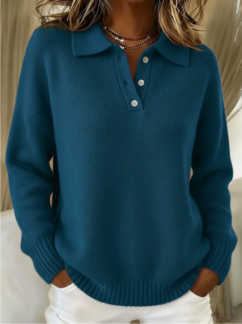 Elinor - Miękki sweter polo