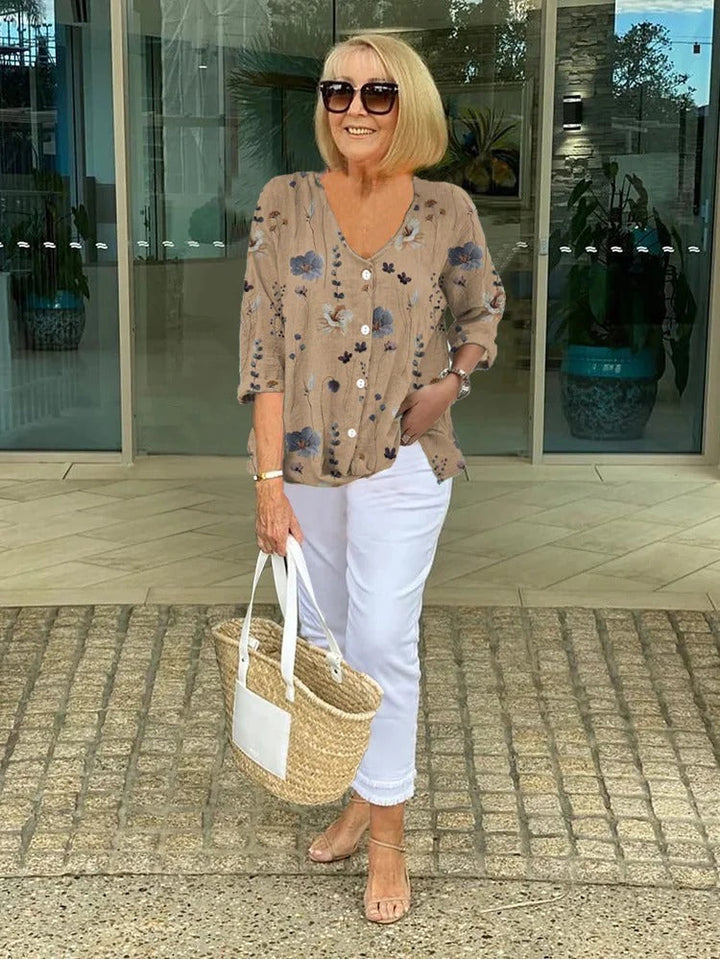 Gustawa – Zwiewna bluzka w kwiaty