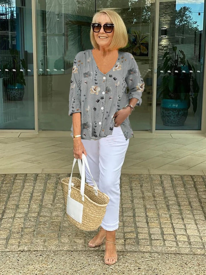 Gustawa – Zwiewna bluzka w kwiaty