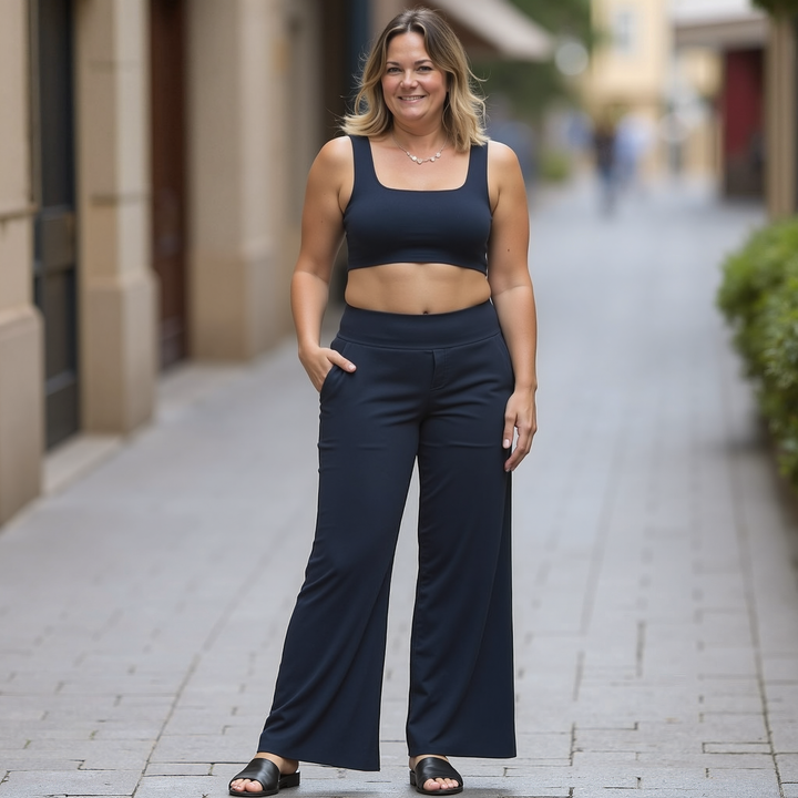 Alfreda – Spodnie z wysokim stanem i szerokimi nogawkami