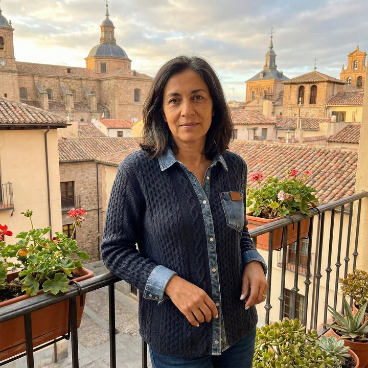 Thalira – Patchworkowa koszula casualowa