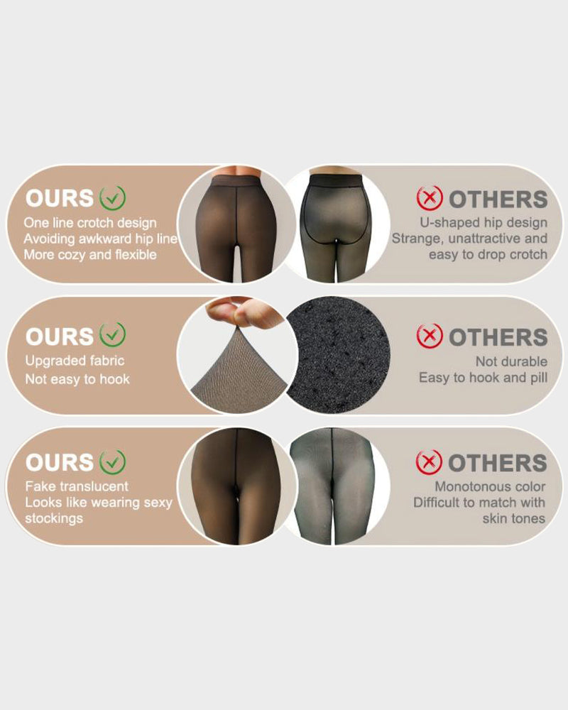 Florina – Półprzezroczyste rajstopy z podszewką z polaru