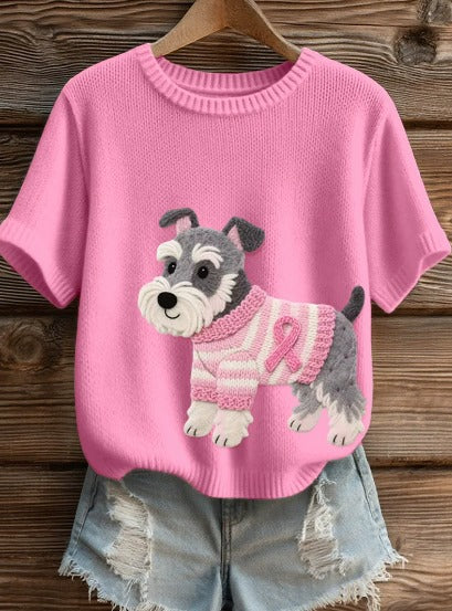 Alwina – Różowa koszulka solidarności z pieskiem