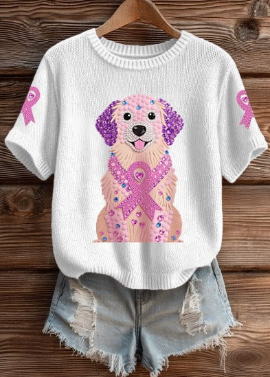 Alwina – Różowa koszulka solidarności z pieskiem