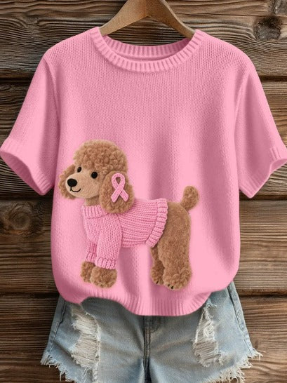 Alwina – Różowa koszulka solidarności z pieskiem